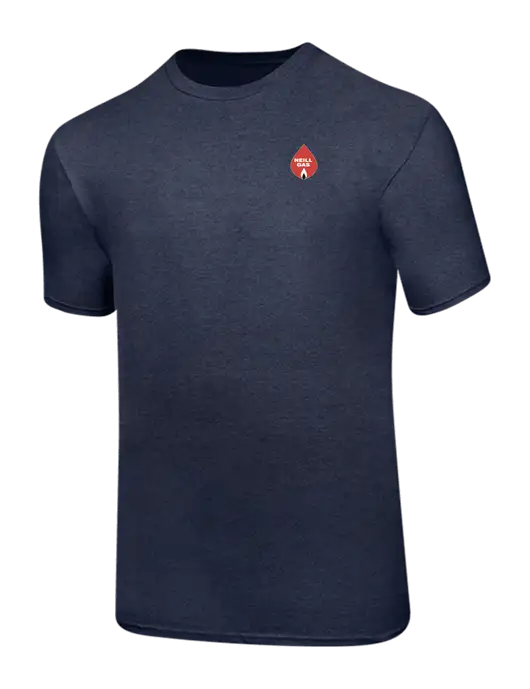 Ring Spun Heather Navy 4.5 oz T-Shirt w/Neill Gas Logo