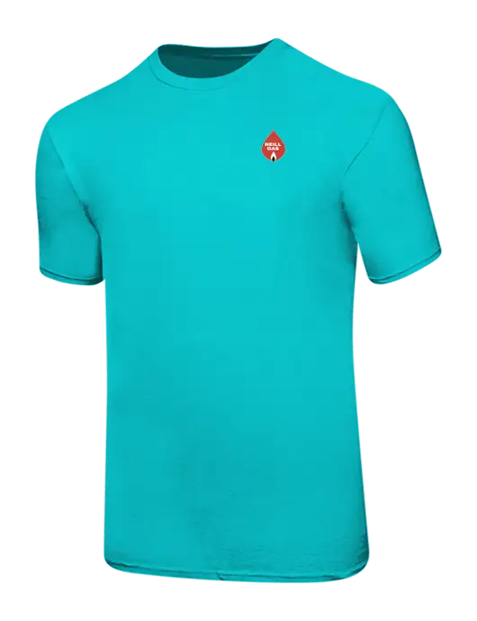 Ring Spun Light Teal 4.5 oz T-Shirt w/Neill Gas Logo