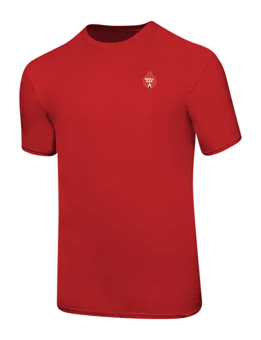 Ring Spun Red 4.5 oz T-Shirt w/Neill Gas Logo