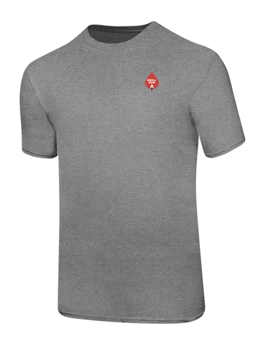 Ring Spun Light Heather Grey 4.5 oz T-Shirt w/Neill Gas Logo