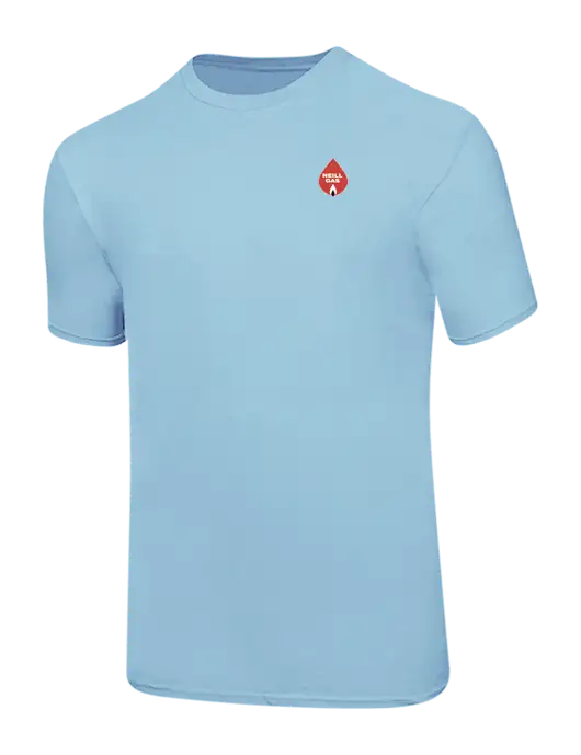 Ring Spun Light Blue 4.5 oz T-Shirt w/Neill Gas Logo