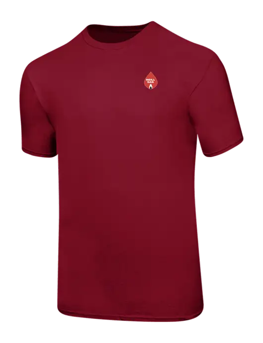 Ring Spun Cardinal 4.5 oz T-Shirt w/Neill Gas Logo