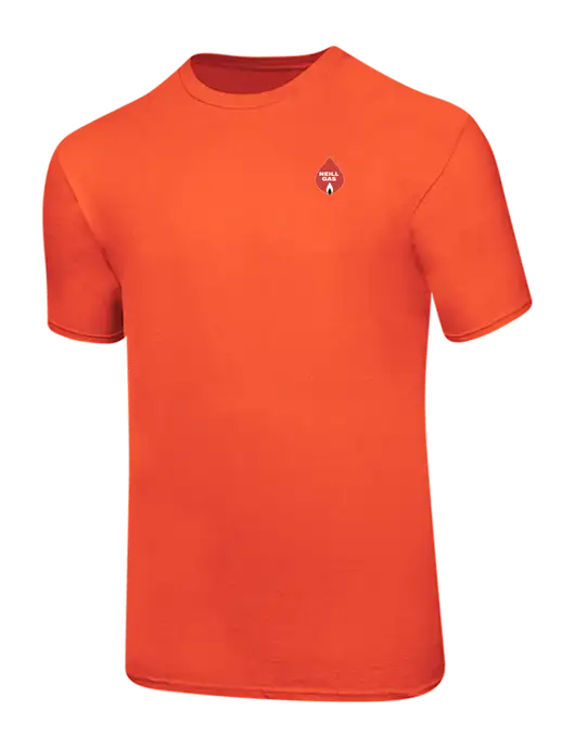 Ring Spun Orange 4.5 oz T-Shirt w/Neill Gas Logo