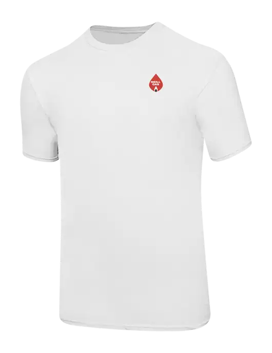 Ring Spun White 4.5 oz T-Shirt w/Neill Gas Logo