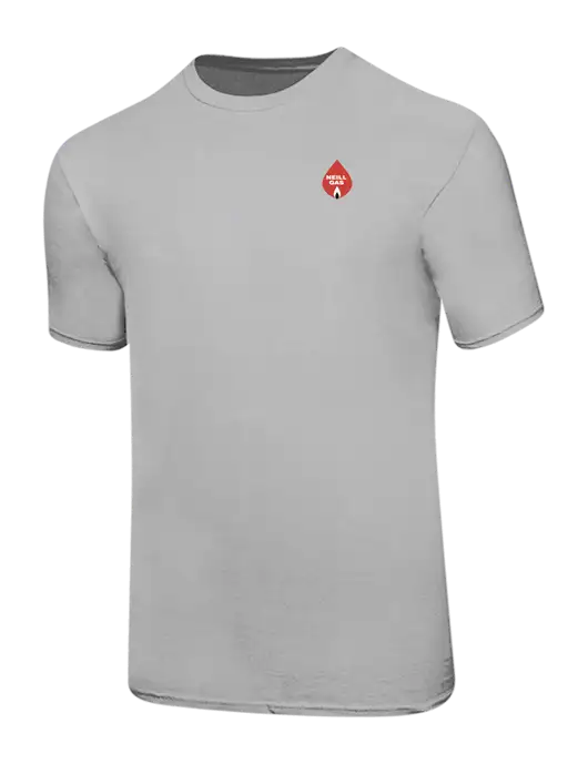 Ring Spun Silver 4.5 oz T-Shirt w/Neill Gas Logo