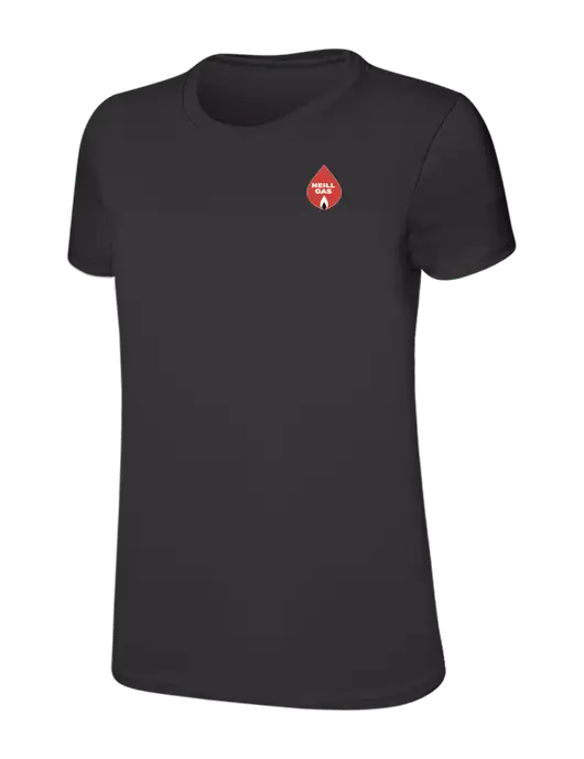 Womens Ring Spun Charcoal 4.5 oz T-Shirt w/Neill Gas Logo