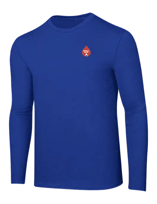 Ring Spun True Royal 4.5 oz Long Sleeve T-Shirt w/Neill Gas Logo