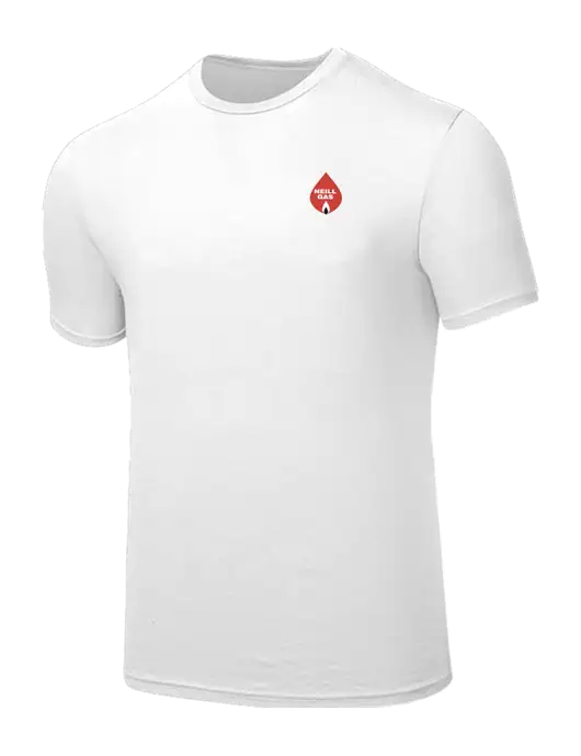 Seriously Soft White T-Shirt w/Neill Gas Logo