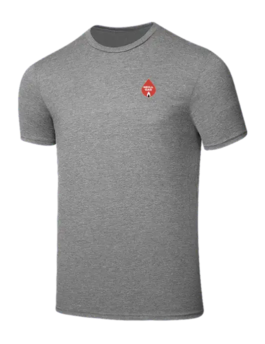 Seriously Soft Grey Frost T-Shirt w/Neill Gas Logo