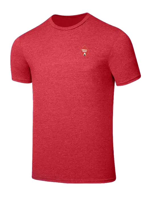 Seriously Soft Heathered Red T-Shirt w/Neill Gas Logo