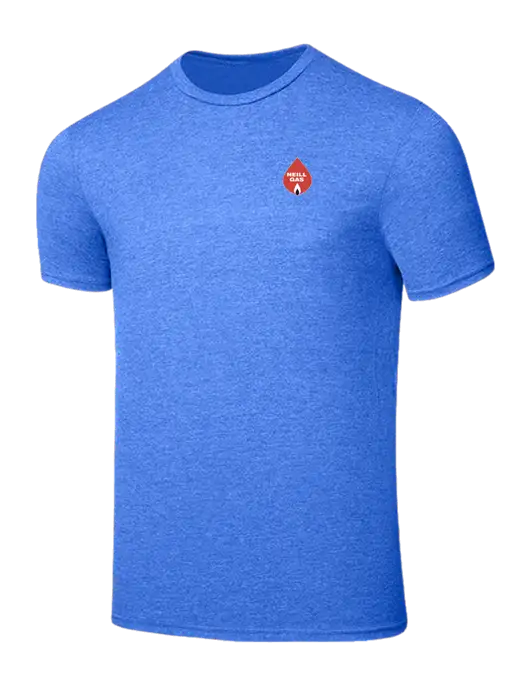 Seriously Soft Heathered Royal T-Shirt w/Neill Gas Logo