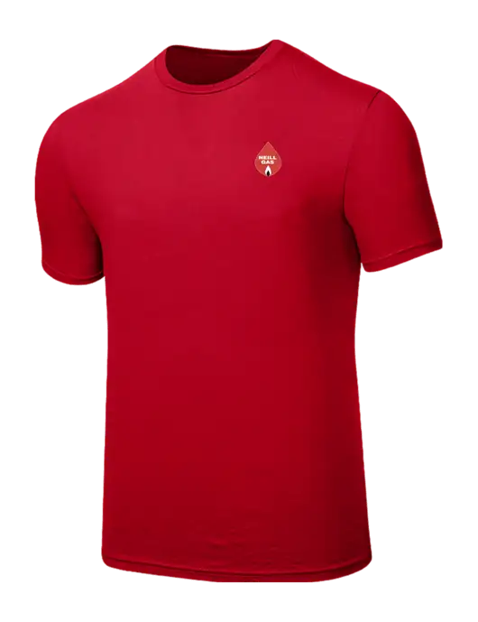 Seriously Soft Red T-Shirt w/Neill Gas Logo