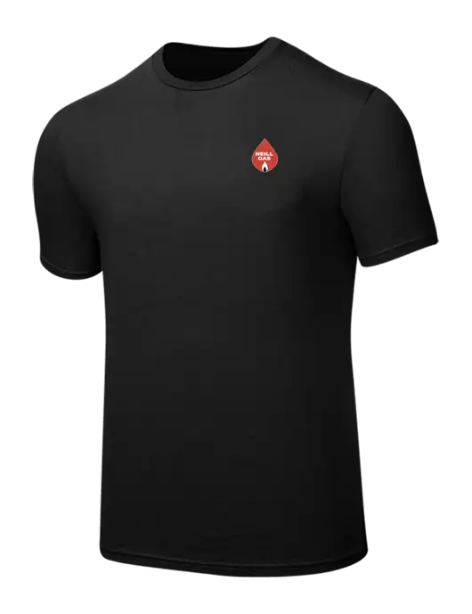 Seriously Soft Black T-Shirt w/Neill Gas Logo