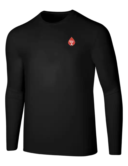Seriously Soft Black Long Sleeve T-Shirt w/Neill Gas Logo