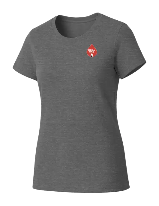 Womens Seriously Soft Grey Frost T-Shirt w/Neill Gas Logo