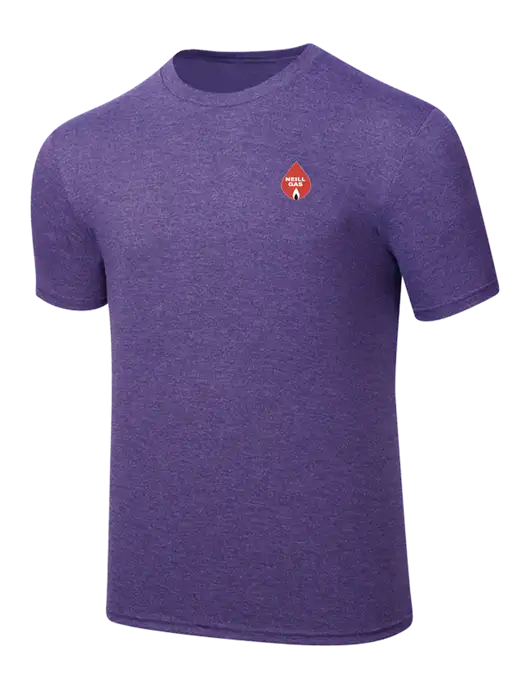Simply Soft Purple Frost 4.5oz  Poly/Combed Ring Spun Cotton T-Shirt w/Neill Gas Logo