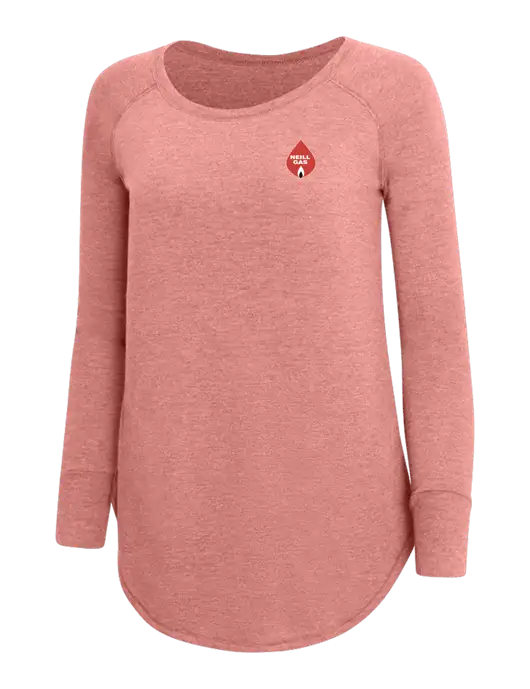 Womens Perfect Wide Collar Tunic Tri-Blend Blush Frost 4.5 oz T-Shirt w/Neill Gas Logo