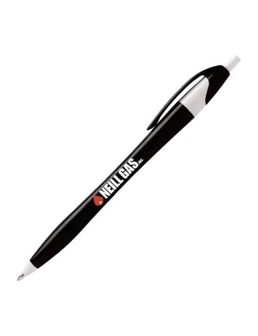 Novella Black/White Executive Pen - Blue Ink w/Neill Gas Logo