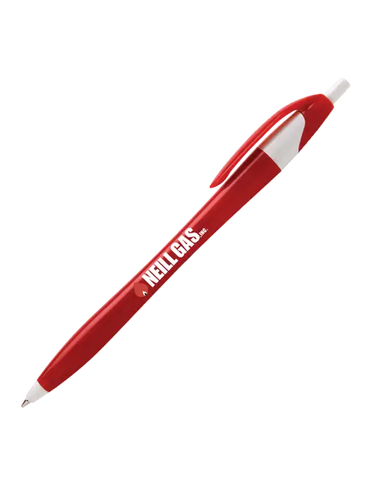 Novella Red/White Executive Pen - Blue Ink w/Neill Gas Logo