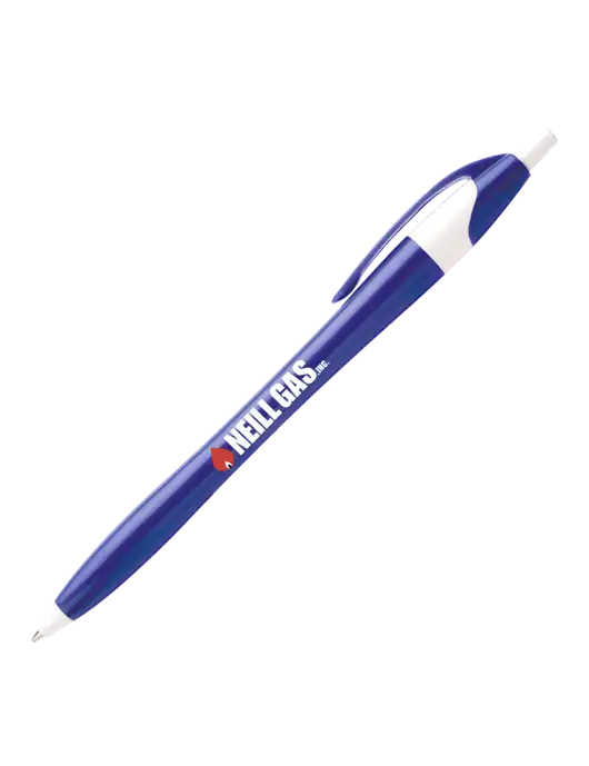Novella Royal/White Executive Pen - Blue Ink w/Neill Gas Logo