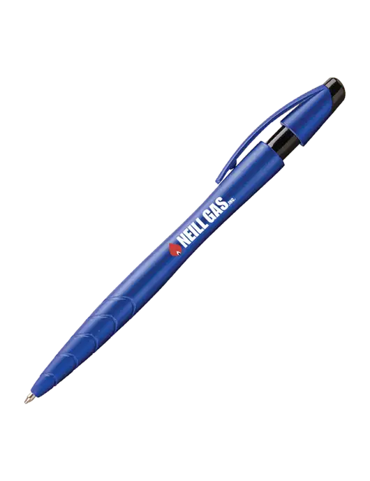 Awali Blue Metallic Pen - Black Ink w/Neill Gas Logo