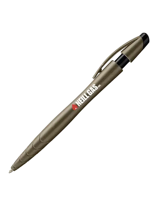 Awali Grey Metallic Pen - Black Ink w/Neill Gas Logo