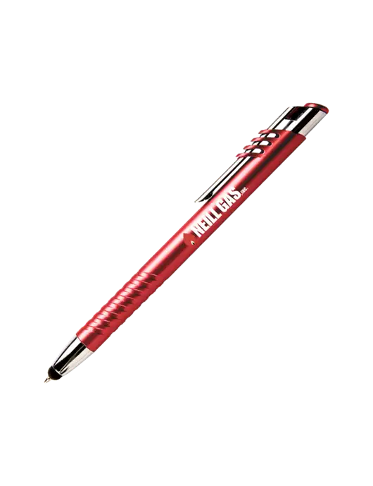 Schirhart Red Stylus Pen - Blue Ink w/Neill Gas Logo