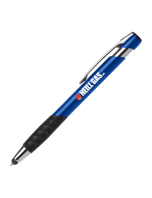 Alize Blue Stylus Black Ink Pen w/Neill Gas Logo