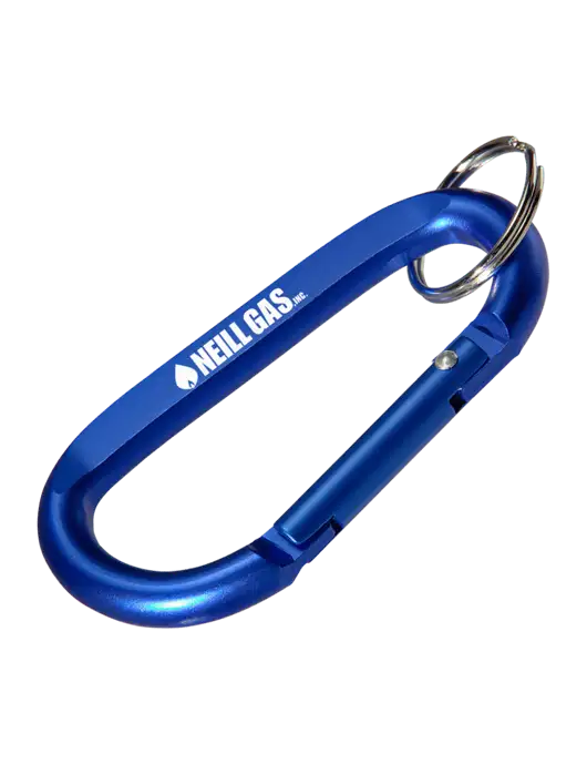Blue Carabiner & Key Ring w/Neill Gas Logo