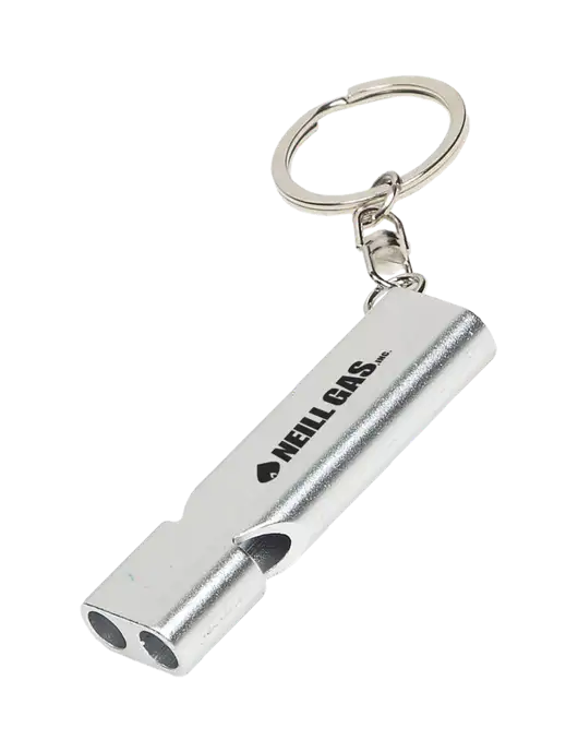 Quick Alert Silver Safety Whistle w/Neill Gas Logo