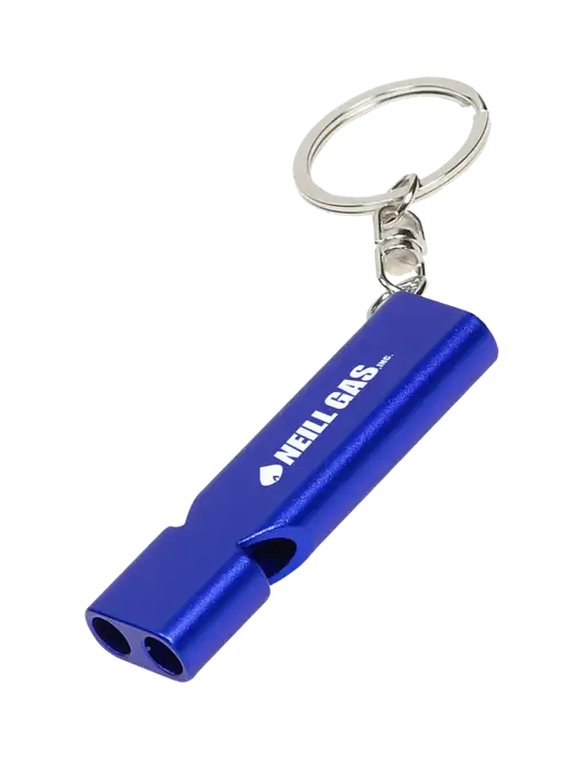 Quick Alert Blue Safety Whistle w/Neill Gas Logo
