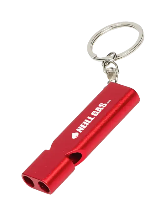 Quick Alert Red Safety Whistle w/Neill Gas Logo