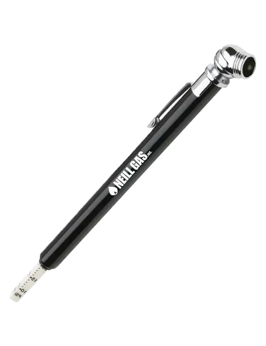 Quick View Black Tire Gauge w/Neill Gas Logo