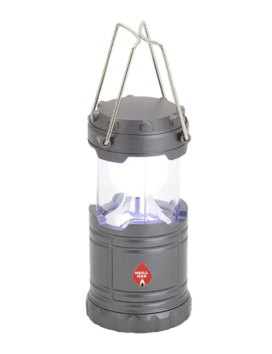 Gunmetal Mini Retro Lantern w/Neill Gas Logo