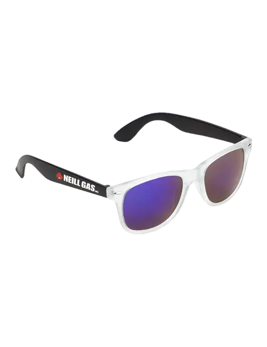 Key West Black Mirrored Sunglasses w/Neill Gas Logo