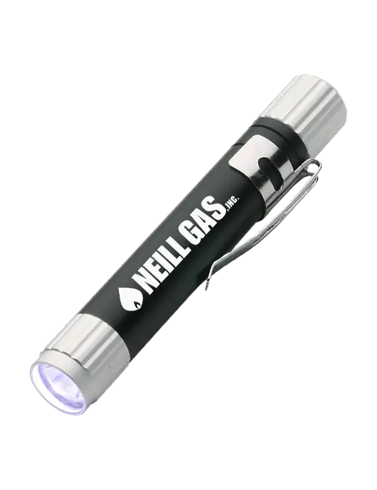 Black Aluminum LED Penlight w/Neill Gas Logo