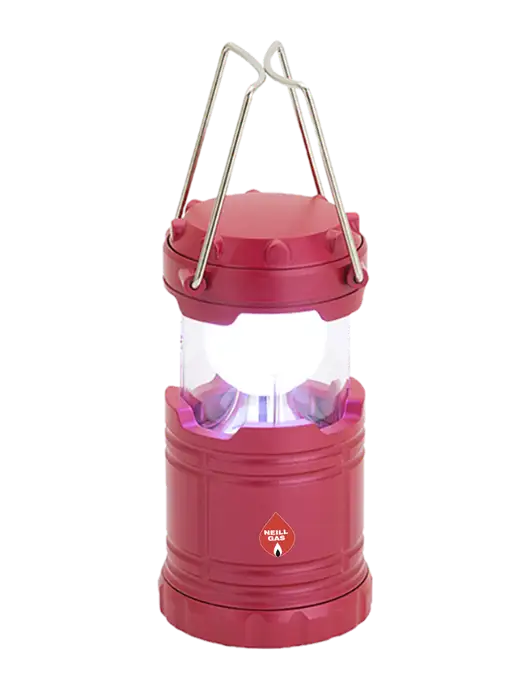 Red Mini Retro Lantern w/Neill Gas Logo