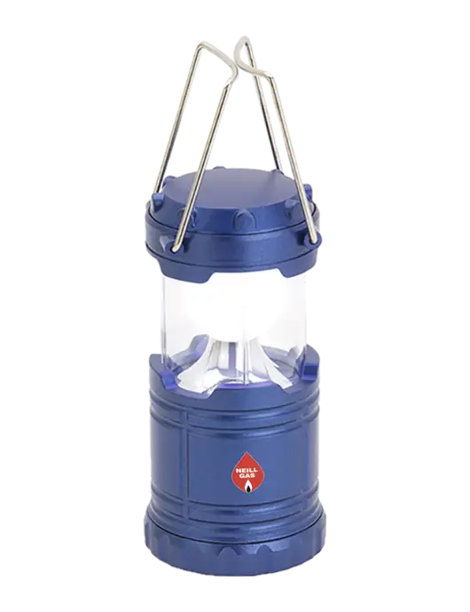 Blue Mini Retro Lantern w/Neill Gas Logo