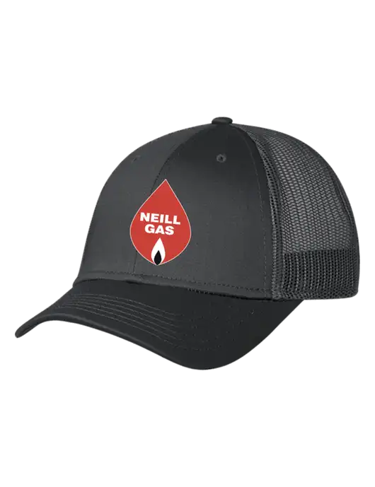 Charcoal Mesh Trucker Cap Snap Back w/Neill Gas Logo