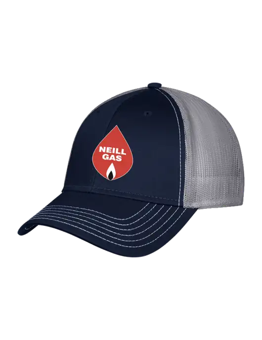 Navy/Grey Mesh Trucker Cap Snap Back w/Neill Gas Logo