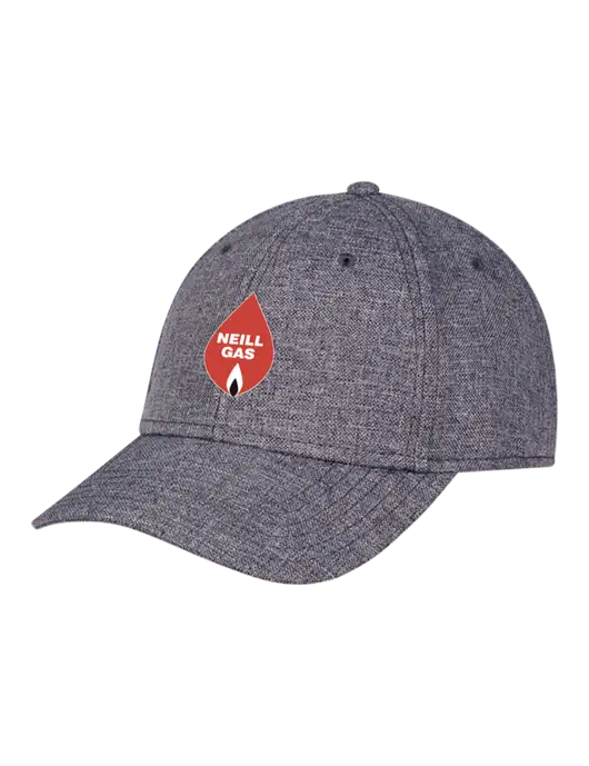 Heather Charcoal Structured Linen Look Cap Hook & Loop w/Neill Gas Logo