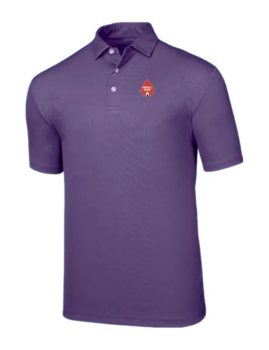 Callaway Birdseye Purple Polo w/Neill Gas Logo