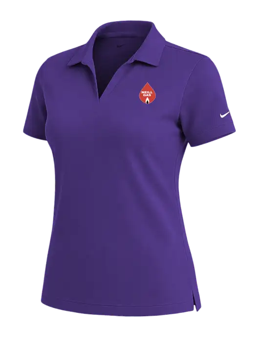 NIKE Purple Womens Dri-Fit Micro Pique Polo w/Neill Gas Logo
