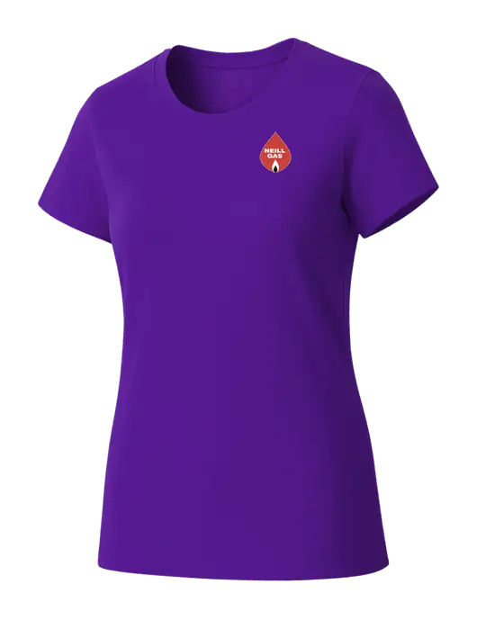 Womens Seriously Soft Purple T-Shirt w/Neill Gas Logo