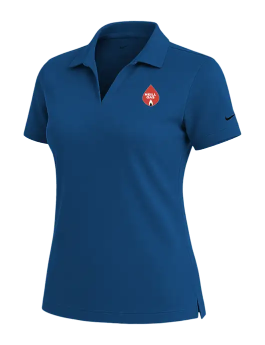 NIKE Dark Royal Womens Dri-Fit Micro Pique Polo w/Neill Gas Logo