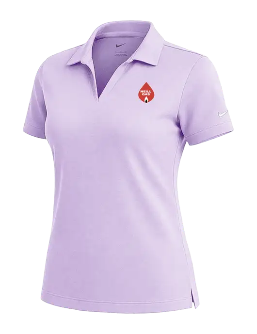 NIKE Light Purple Womens Dri-Fit Micro Pique Polo w/Neill Gas Logo