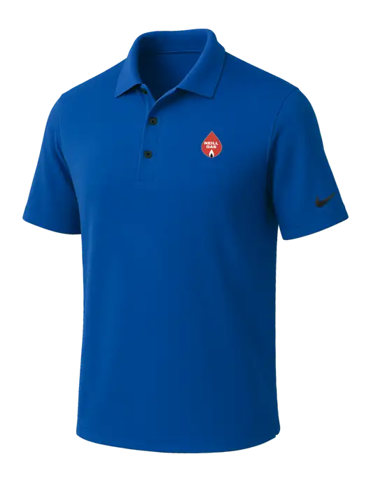 NIKE Dark Royal Dri-Fit Micro Pique Polo w/Neill Gas Logo