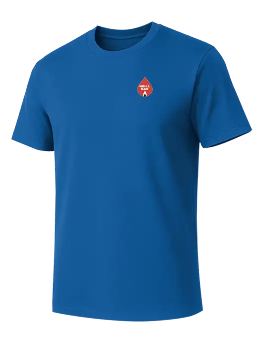 Allmade Royal Blue Organic Cotton Tee w/Neill Gas Logo