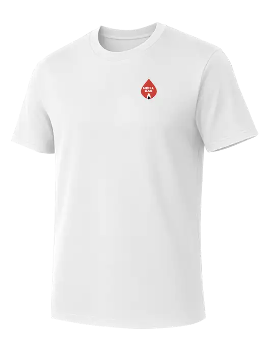 Allmade Bright White Organic Cotton Tee w/Neill Gas Logo