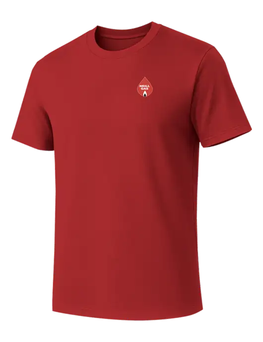 Allmade Revolution Red Organic Cotton Tee w/Neill Gas Logo